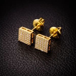 Pendientes Cuadrados Iced